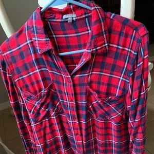 Charlotte Russe Long Sleeve Flannel